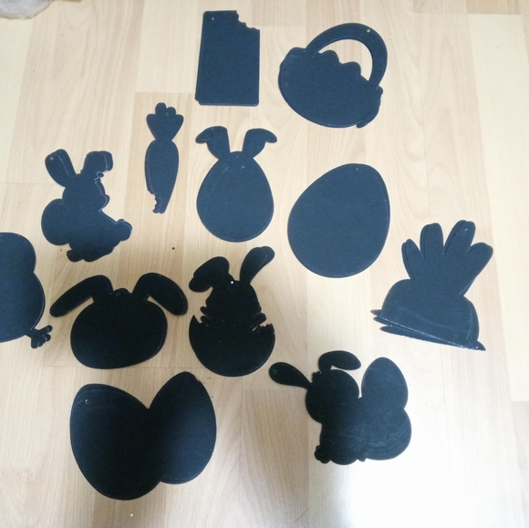 45 Pcs Easter Scratch Paper Art. Easter Shapes Hanging Rainbow Ornaments - Picture 4 of 4